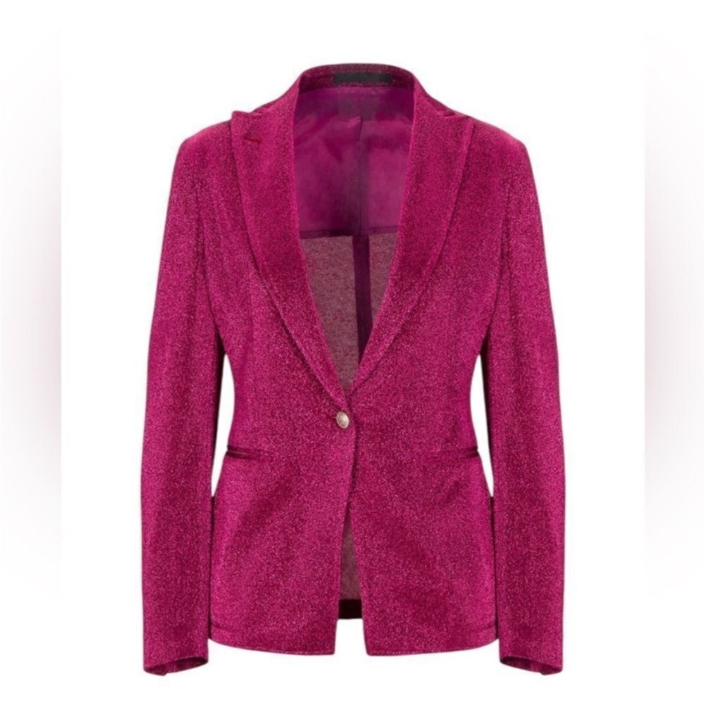 Tagliatore Pink Glitter Sparkle Party Cocktail Blazer | Size 10